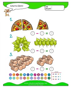 Çıkarma İşlemi Çalışma Sayfaları